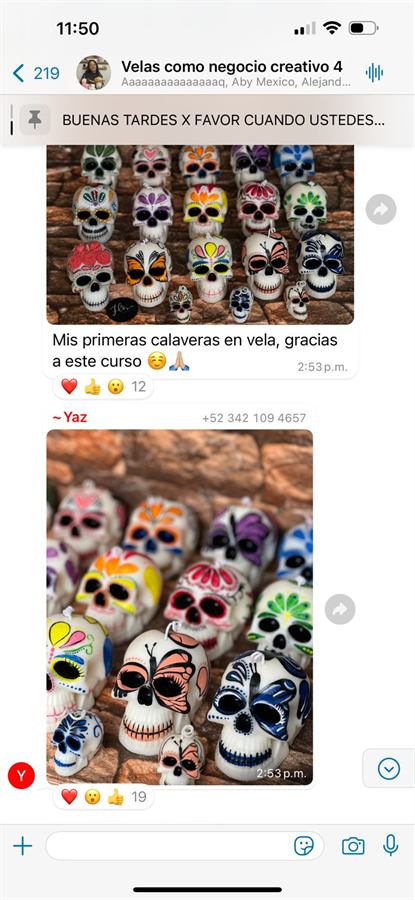 Testimonio de alumna en el grupo